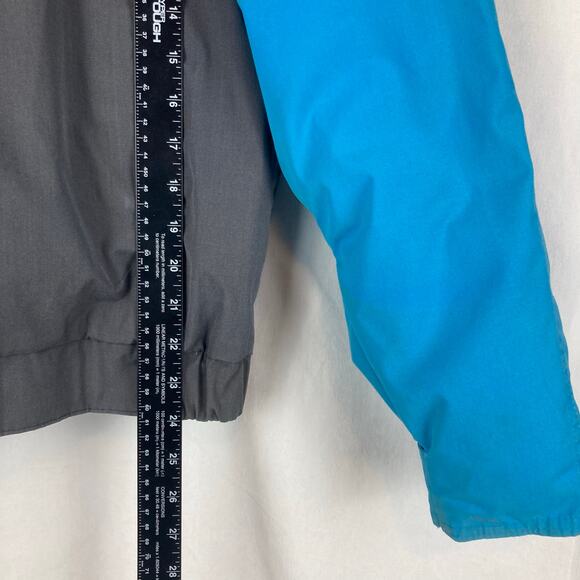 VTG Powderhorn Goose Down Jacket Mens M Blue Gray Colorblock Mountains Snow USA - Picture 16 of 16